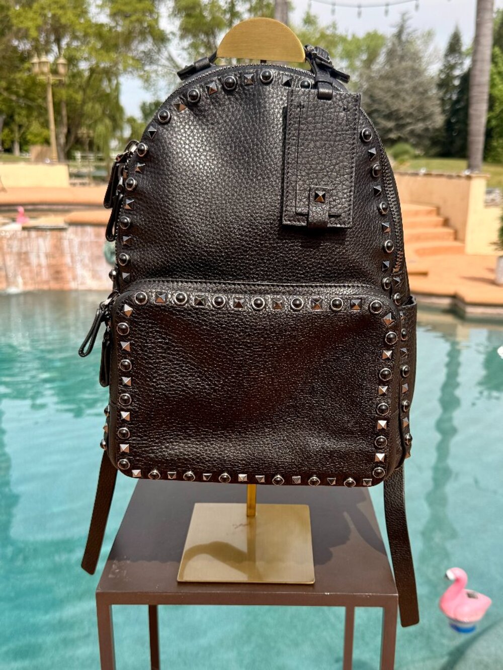 Valentino Garavani Leather Studded Backpack